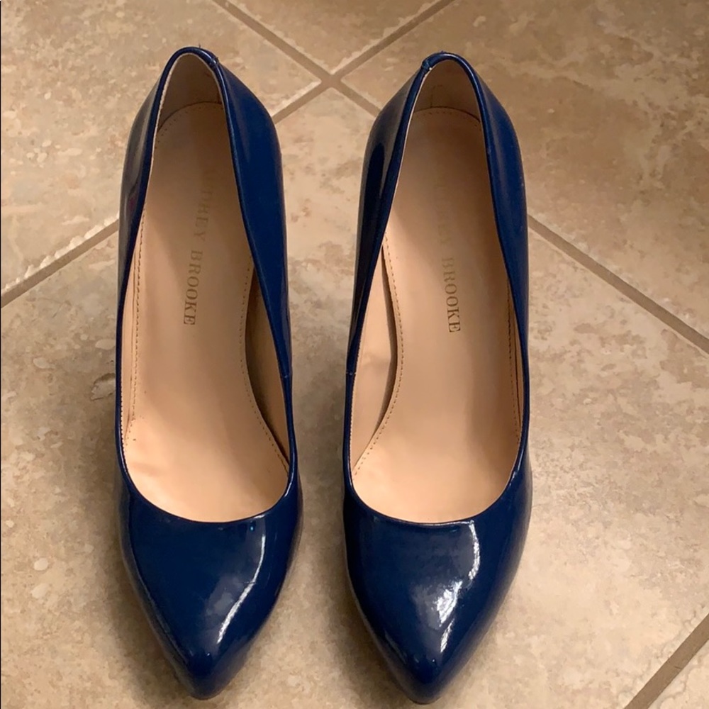 Audrey Brooke blue 5 inch heels